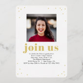 En Aluminium Invitation à l'obtention d'un diplôme de catégorie (Verso)