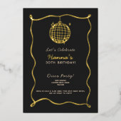 En Aluminium Invitation Anniversaire Feuille de Disco Ball (Recto)