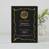 En Aluminium Invitation Anniversaire Feuille de Disco Ball (Debout devant)