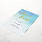 En Aluminium Invitation Aquarelle et Feuille de Metal (Rotation)