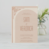 En Aluminium Invitation Arc Déco Moderne Beige (Debout devant)