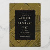 En Aluminium Invitation Art Déco Foil (Recto)