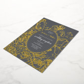 En Aluminium Invitation avec feuille d'aluminium florale (Rotation)