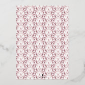 En Aluminium Invitation Baptême de fille Cimier Rose Dusty (Verso)