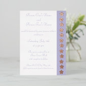 En Aluminium Invitation charmante Sakura sous feuille de lavand (Debout devant)
