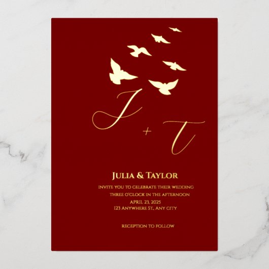 En Aluminium Invitation Classique Élégante (Recto)