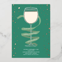 Invitation d'anniversaire adulte pour la vigne Ver