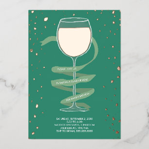 En Aluminium Invitation d'anniversaire adulte pour la vigne Ver