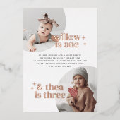 En Aluminium Invitation d'anniversaire conjointe avec Arches Ro (Recto)