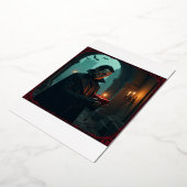 En Aluminium Invitation d'anniversaire de vampire gothique (Rotation)