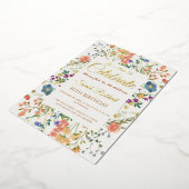 En Aluminium Invitation d'anniversaire Fleur sauvage (Rotation)