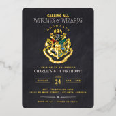En Aluminium Invitation d'anniversaire Harry Potter avec blason (Recto)