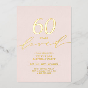 En Aluminium Invitation d'anniversaire minimale rose et or pour