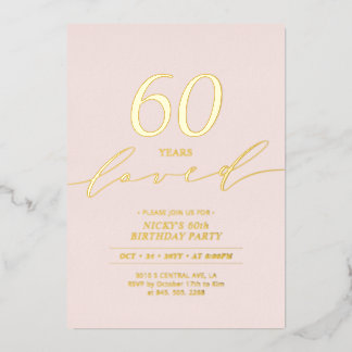 En Aluminium Invitation d'anniversaire minimale rose et or pour