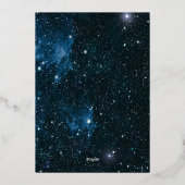 En Aluminium Invitation d'anniversaire pour l'espace extra-atmo (Verso)