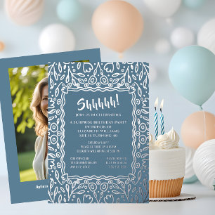 En Aluminium Invitation d'anniversaire surprise personnalisée a