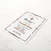 En Aluminium Invitation de baptême pour fille (Rotation)