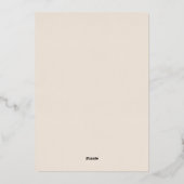 En Aluminium Invitation de Boho Birthday Foil (Verso)