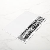 En Aluminium Invitation de bordure de feuille classique dame (Rotation)
