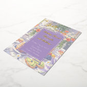 En Aluminium Invitation de brunch d'anniversaire floral (Rotation)
