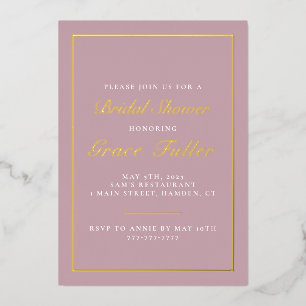 En Aluminium Invitation de carton d'éléments foil avec typograp