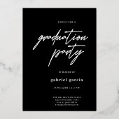 En Aluminium Invitation de fête de remise de diplômes avec écri (Verso)