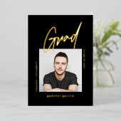 En Aluminium Invitation de fête de remise de diplômes simple mo (Debout devant)