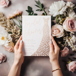 En Aluminium Invitation de Fête des mariées à huile Rose d'or r