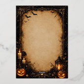 En Aluminium 🎃 Invitation de fête d'Halloween modifiable | Épo (Verso)