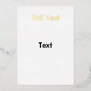 En Aluminium invitation de feuille de test