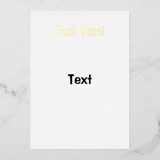 En Aluminium invitation de feuille de test (Recto)