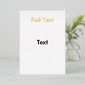 En Aluminium invitation de feuille de test (Debout devant)