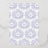 En Aluminium Invitation de feuilles de couronne mariage (Verso)