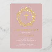 En Aluminium Invitation de flacon flou de confirmation (Recto)