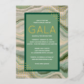 En Aluminium Invitation de gala à motif de géode (Recto)