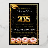 En Aluminium Invitation de graduation Donuts et Degrees 2025 (Recto)