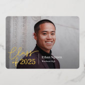 En Aluminium Invitation de graduation Foil I tout simplement co (Recto)