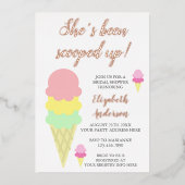 En Aluminium Invitation de la nuptiale de crème glacée (Recto)