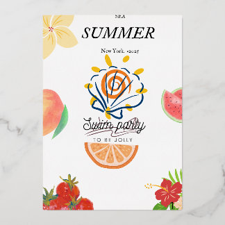 En Aluminium Invitation de la piscine d'été.