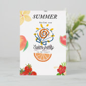 En Aluminium Invitation de la piscine d'été. (Debout devant)