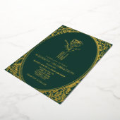 En Aluminium Invitation de luxe Emerald Green Mariage Foil (Rotation)