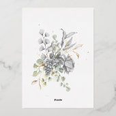 En Aluminium Invitation de maison ouverte élégante et florale a (Verso)