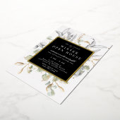 En Aluminium Invitation de maison ouverte élégante et florale a (Rotation)