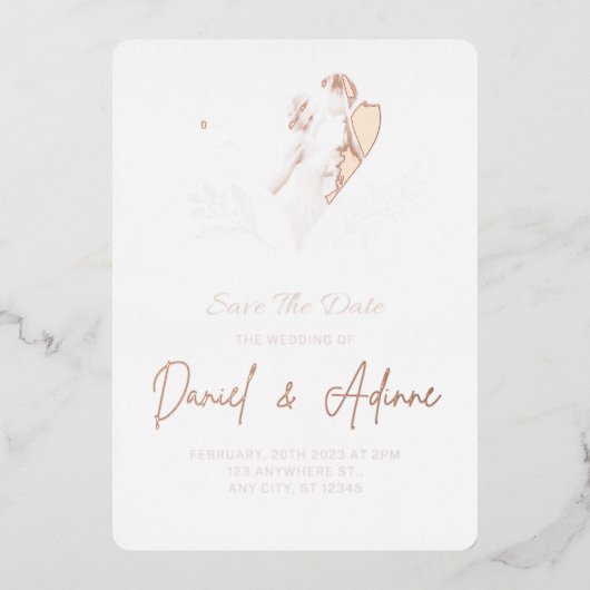 En Aluminium Invitation de mariage (Recto)