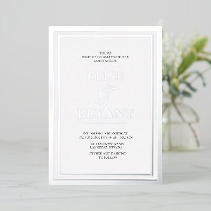 En Aluminium Invitation de mariage à feuille d'argent ultra mod