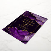 En Aluminium Invitation de Mariage à l'huile d'agate violet et  (Rotation)