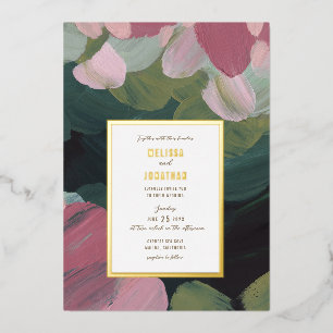 En Aluminium Invitation de mariage amour peint