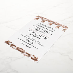 En Aluminium Invitation de mariage - Art nouveau & Poème 5