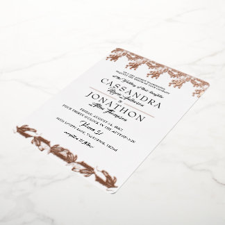 En Aluminium Invitation de mariage - Art nouveau & Poème 5