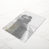 En Aluminium Invitation de mariage avec photo et écriture stylé (Rotation)